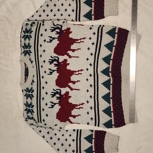 Vintage Holiday Christmas Reindeer Knit Sweater Old Glory Brand Men's Size Large